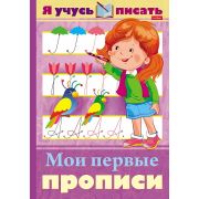 Книжка 16л А4ф цветной блок на скобе «Уроки грамоты» серия -Я учусь писать. Мои первые прописи-