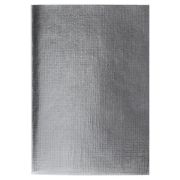 Тетрадь бумвинил, А4, 48 л., скоба, офсет, клетка, СЕРЕБРО Metallic, HATBER
