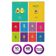 Тетради предметные, КОМПЛЕКТ 10 ПРЕДМЕТОВ, AVOCADO, 48 л., глянцевый УФ-лак, BRAUBERG