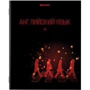Тетрадь предметная DARK 48 листов, глянцевый лак, АНГЛИЙСКИЙ ЯЗЫК, клетка, подсказ, BRAUBERG, 403968