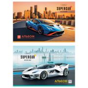 Альбом для рисования 32л., А4, на скрепке ArtSpace «Авто. Supercar», эконом