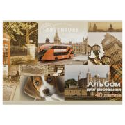 Альбом для рисования 40л., А4, на скрепке Мировые тетради «Adventure»