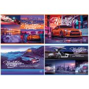 Альбом для рисования 40л., А4, на скрепке BG «Night life», эконом