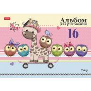 АЛЬБОМ для рисования 16л А4ф на скобе серия -Мультяшки-