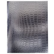 Тетрадь 48л А5ф клетка 65г/кв.м на скобе Обл. Бумвинил METALLIC тиснение CROCO Серебро