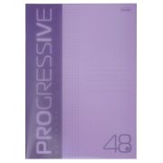Тетрадь 48л А4ф клетка 60-65г/кв.м Пластиковая обложка на скобе PROGRESSIVE Фиолетовая