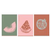 Тетрадь 48л., А4, клетка BG «Juicy fruits», soft-touch ламинация