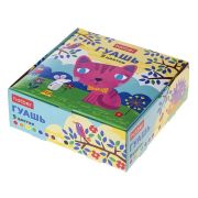 Краски Гуашь 25г 9 цв. Hatber-Котенок- в картонной коробке