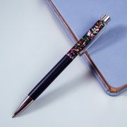 Ручка шариковая автоматическая MESHU «Black sand» синяя, 1,0мм