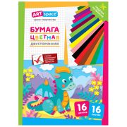 Цветная бумага газетная, А4, ArtSpace, двустор., 16л., 16цв., «Дракон»