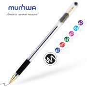 Ручка шариковая MunHwa «MC Gold» черная, 0,5мм, грип, штрих-код