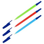 Ручка шариковая СТАММ «049» синяя, 0,7мм, неоновый микс