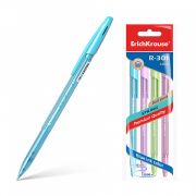 Ручка шариковая ErichKrause® R-301 Spring Stick 0.7, цвет чернил синий (в пакете по 4 шт.)