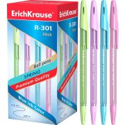Ручка шариковая 50шт. ErichKrause R-301, цвет чернил синий, Spring Stick