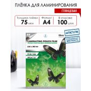 Пакетная пленка для ламинирования, глянцевая, 216х303мм (А4), 75мкм, WF