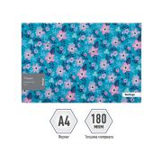 Папка-конверт на кнопке Berlingo «Flowers» А4, 180мкм, с рисунком