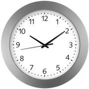 Часы настенные  Эконом круглые пластик цвет серый бесшумные ø30.5 см