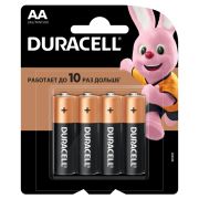 Батарейка Duracell Basic AA (LR06) алкалиновая, 4BL, Китай