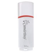 Флеш-диск 64 GB, SMARTBUY Crown, USB 2.0, белый