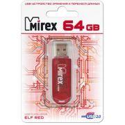 Флэш-диск Mirex 64Gb ELF Red