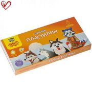 Пластилин Мульти-Пульти «Енот на Аляске», 06 цветов, 90г, со стеком, картон