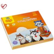 Пластилин Мульти-Пульти «Енот на Аляске», 12 цветов, 180г, со стеком, картон