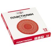 Пластилин Гамма, 12 цветов, 240г, со стеком, картон. упаковка 2001241 12