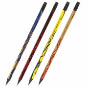 Карандаш чернографитный BRAUBERG «PREMIUM TURKEY», 1 шт., «Flame», НВ, ассорти, дисплей