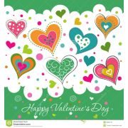 Обложка для паспорта Цветные сердечки