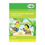 Пластилин восковой мягкий Гамма «Пчелка», 16 цветов, 240г, со стеком, картон. упаковка