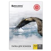 Папка для рисования BRAUBERG 29.7 х 21 см (A4), 160 г/м², 20 л.