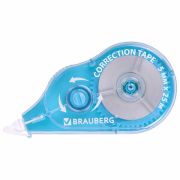 Корректирующая лента BRAUBERG MAXI PLUS 5мм х 25м, механизм перемотки, голубая, блистер, 272500