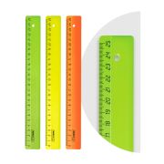 Линейка 25см Стамм «Neon», пластиковая, ассорти