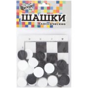 Игра настольная Шашки классические, Русский стиль «Цена. Бум. Игра», пластиковые, европодвес
