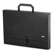 Пп4 00101 Папка-Портфель Пластиковая А4ф Hatber STANDARD 1000мкм- Черная