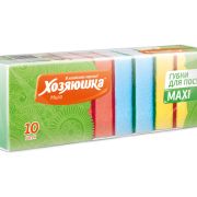 Губка д/пос Хозяюшка Мила Макси 10шт (26) Хоз-Лайн Г-08