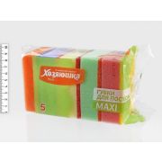 Губка д/пос Хозяюшка Мила Макси 5шт (40) Хоз-Лайн Г-07