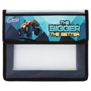 Папка для тетрадей ЮНЛАНДИЯ А5, 2 отделения, пластик, клапан на липучке, Monster-truck
