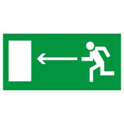 Знак эвакуац. OfficeSpace «Направление к эвакуацион. выходу налево», фотолюм, 150*300мм, самоклейка