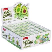 Ластик PVC Hatber Avocado прямоугольный 30шт в картонной Дисплей-витрине