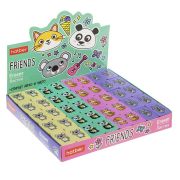 Ластик из термопластичной резины Hatber Friends 28х18х9 мм 80шт в картонной Дисплей-витрине