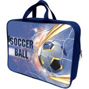 Папка-портфель Lamark Soccer Ball, A4, 1 отделение, 36х24,5х7 см, на молнии, с ручками, печать по ткани с одной стороны