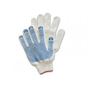 Перчатки рабочие 10/4 белые (ПВХ-точка)
