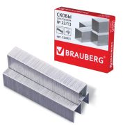 Скобы для степлера №23/13, 1000 штук, BRAUBERG, от 30 до 80 листов