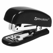Степлер №10 МИНИ BRAUBERG «Classic», до 12 листов, с антистеплером, черный