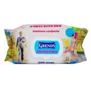 Салфетки влажные GRENDY Для всей семьи 200 штук