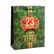 Пакет подарочный 12х15х5,5 см Для настоящего героя