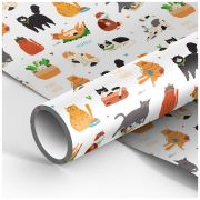 Упаковочная бумага глянц. 70*100см, MESHU «World of Cats», 90г/м2