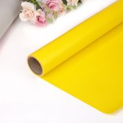 Пленка матовая 50см х 9м, однотонная, желтая, 55мкр