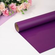 Пленка матовая 50см х 9м, однотонная, черничная, 55мкр